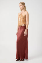 Load image into Gallery viewer, Crush Bias Maxi Skirt Shiraz | Third Form