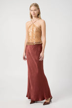 Load image into Gallery viewer, Crush Bias Maxi Skirt Shiraz | Third Form