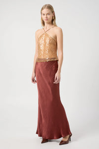 Crush Bias Maxi Skirt Shiraz | Third Form