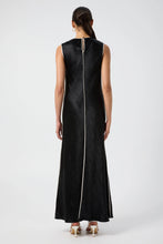 Load image into Gallery viewer, Crush Contrast Bind Maxi Tank Dress, Black &amp; Cream | Third Form