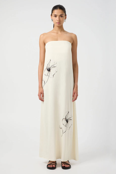 Dream State Strapless Dress, Cream | Third Form