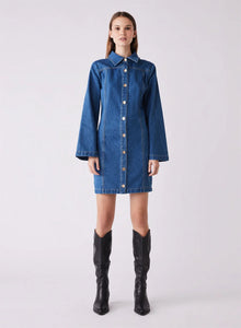 Unhidden Denim Dress | Esmaee