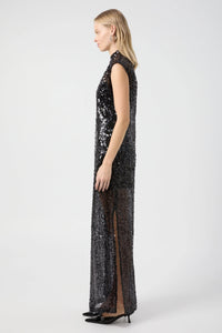 Reflection Sequin Maxi Dress, Black | Third Form