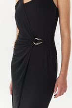 Load image into Gallery viewer, Stirling Twist Cross Over Midi Dress, Black | Third Form