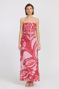 Flora Strapless Dress Hibiscus / Sovere Studio