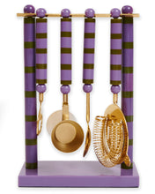 Load image into Gallery viewer, Wisteria Lane Stripe Resin Bar Tool Set | Kip &amp; Co