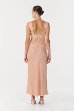 Load image into Gallery viewer, Visions Lace Deep V Maxi Dress, Coral | Third Form