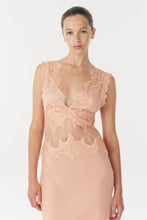 Load image into Gallery viewer, Visions Lace Deep V Maxi Dress, Coral | Third Form