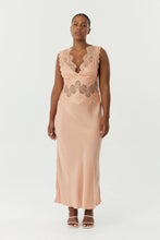 Load image into Gallery viewer, Visions Lace Deep V Maxi Dress, Coral | Third Form