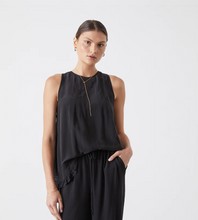 Load image into Gallery viewer, ANGELICA SILK TOP, Sandwash Black | JOSLIN