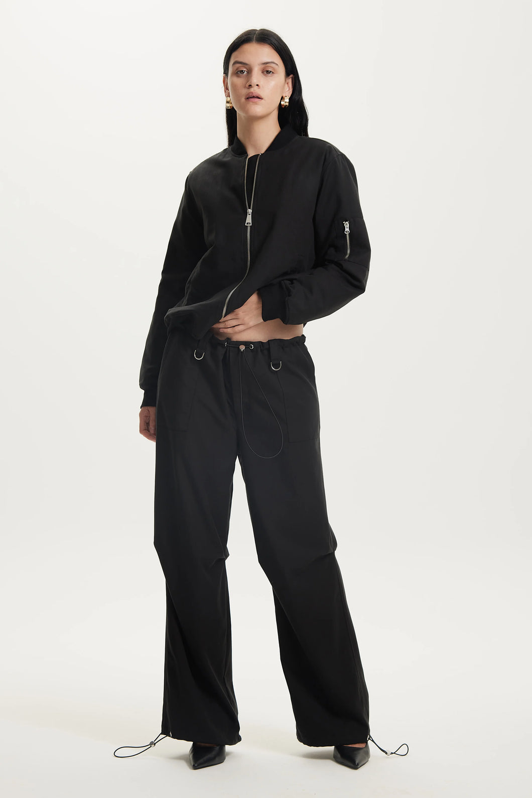 Streetwise Parachute Pants, Black | Third Form